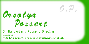 orsolya possert business card